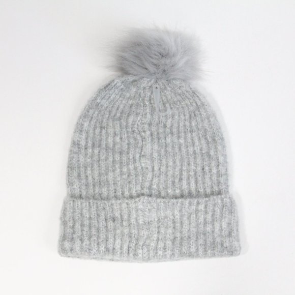 Steve Madden Beanie NEW Women Winter Hat Pom Pom Rhinestones Ribbed Knit - Picture 6 of 8